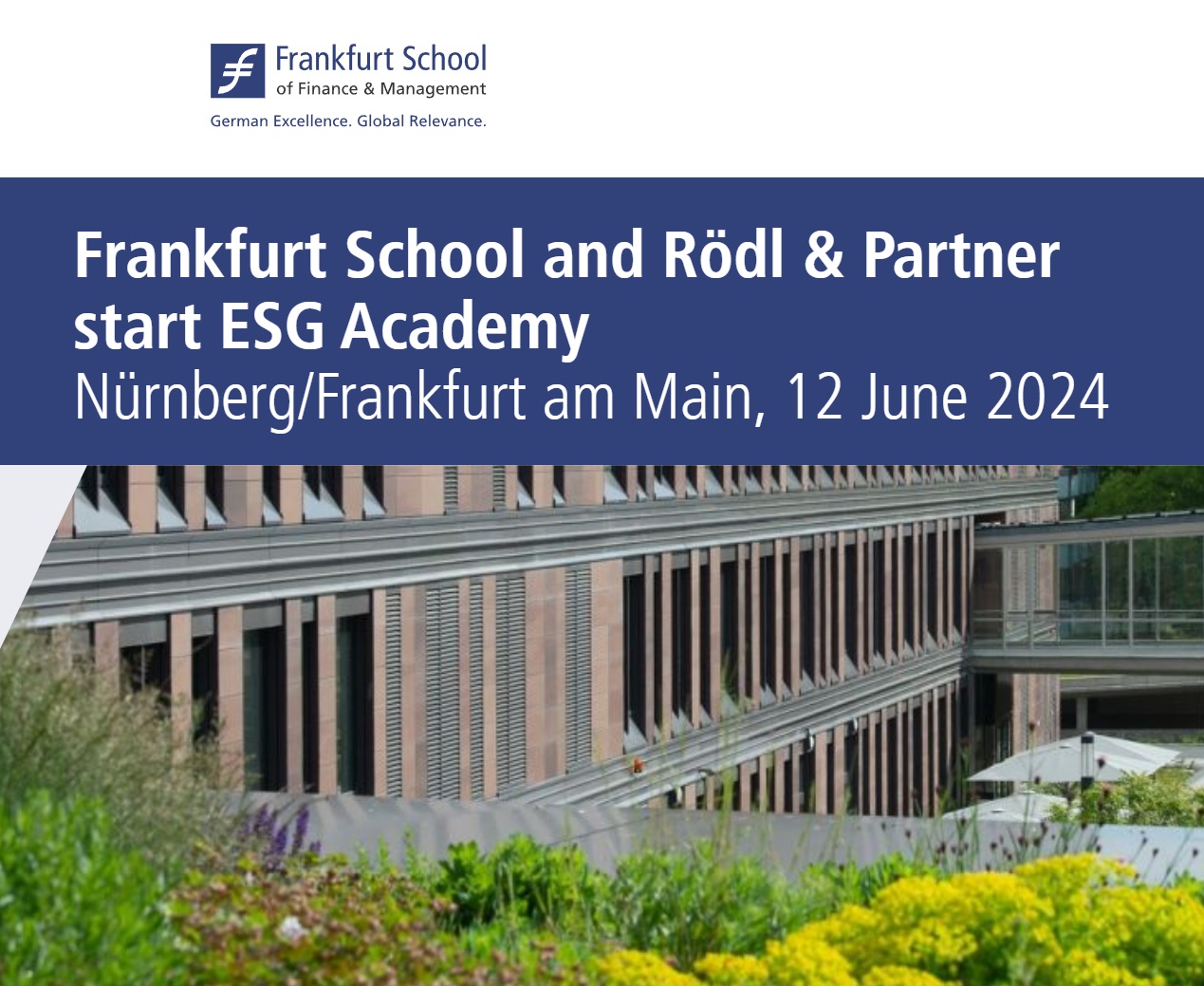 Frankfurt School und Rödl & Partner starten ESG-Akademie